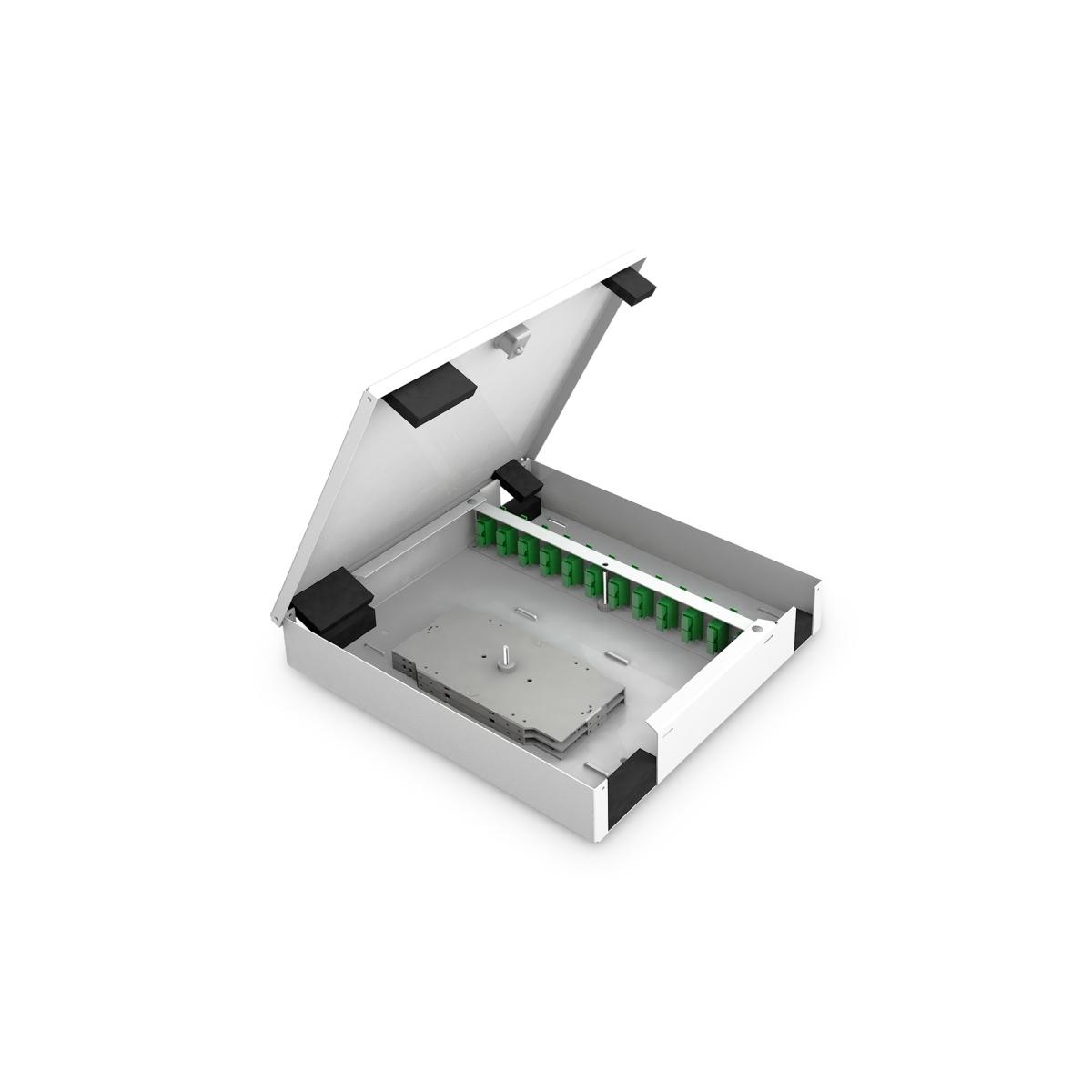 UNIBOX FIBRA OTTICA PER MONTAGGIO A PARETE 280 x 320 x 54 mm, grigio (RAL 7035) DIGITUS