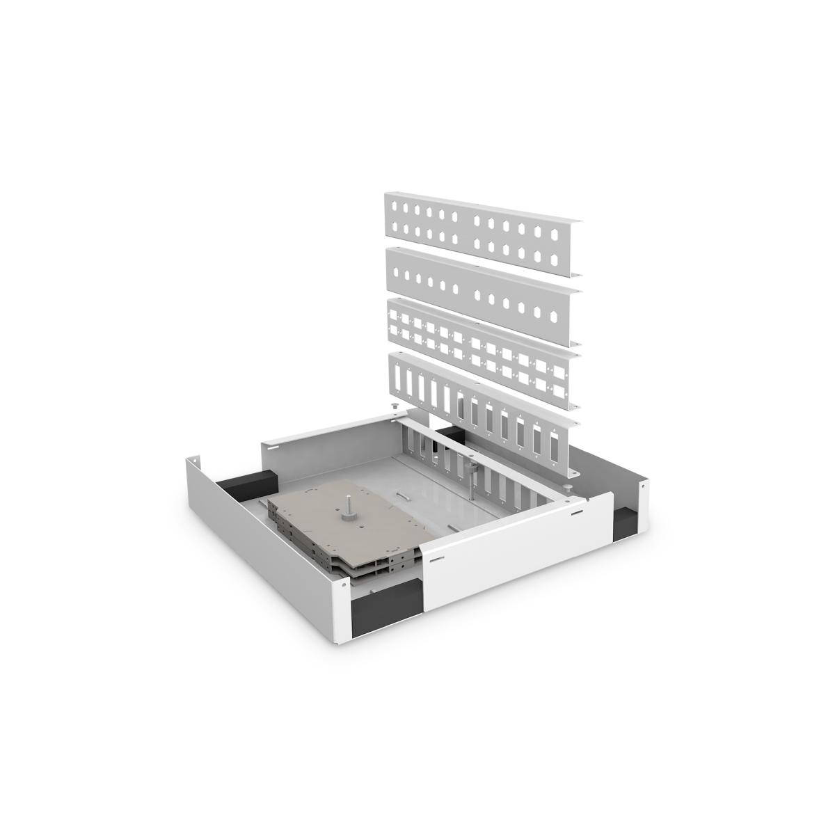 UNIBOX FIBRA OTTICA PER MONTAGGIO A PARETE 280 x 320 x 54 mm, grigio (RAL 7035) DIGITUS