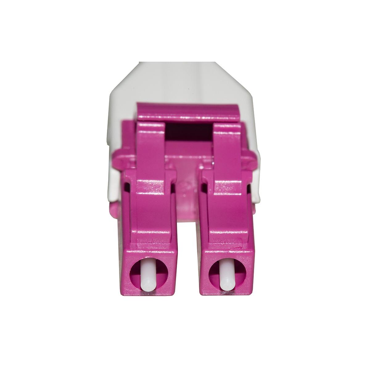 Cavo fibra ottica lc a lc multimode duplex om4 50/125 mt.5 uniboot