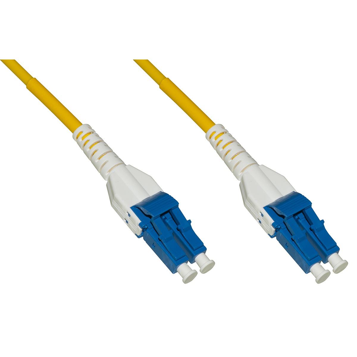 Cavo fibra ottica lc a lc singlemode duplex  9/125 mt.1 uniboot