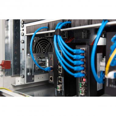 Supporto guida DIN 4U, 178x483x223 mm, galvanized incl. din rail, variable depth and height