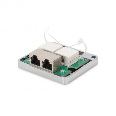 Scatola a muro cat 6a con 2 porte rj45