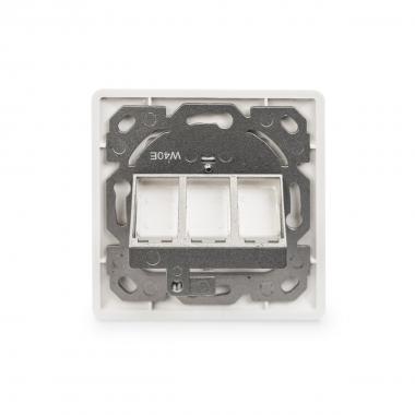 DIGITUS Scatola di derivazione vuota per modulo Keystone, telaio 80 x 80 mm + piastra centrale 50 x 50 mm