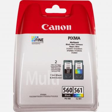 Canon pg-560/cl-561 ink m.pack(nero+colo re)  pixma ts5350 / pixma ts5351 / pixma ts5352 / pixma ts5353 / pixma ts7450 / pixma ts7451