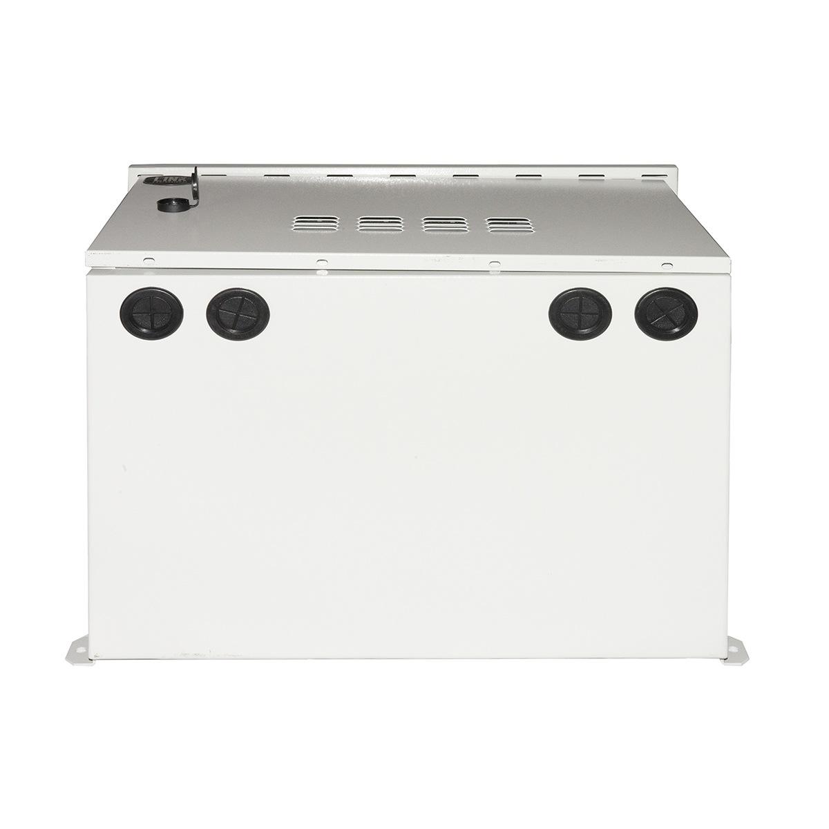 Armadio rack 19 pollici 9u per reti da esterno classe protezione ip55 misure mm (l)600x(p)450x(a)467 grigio chiaro con ventole filtrate