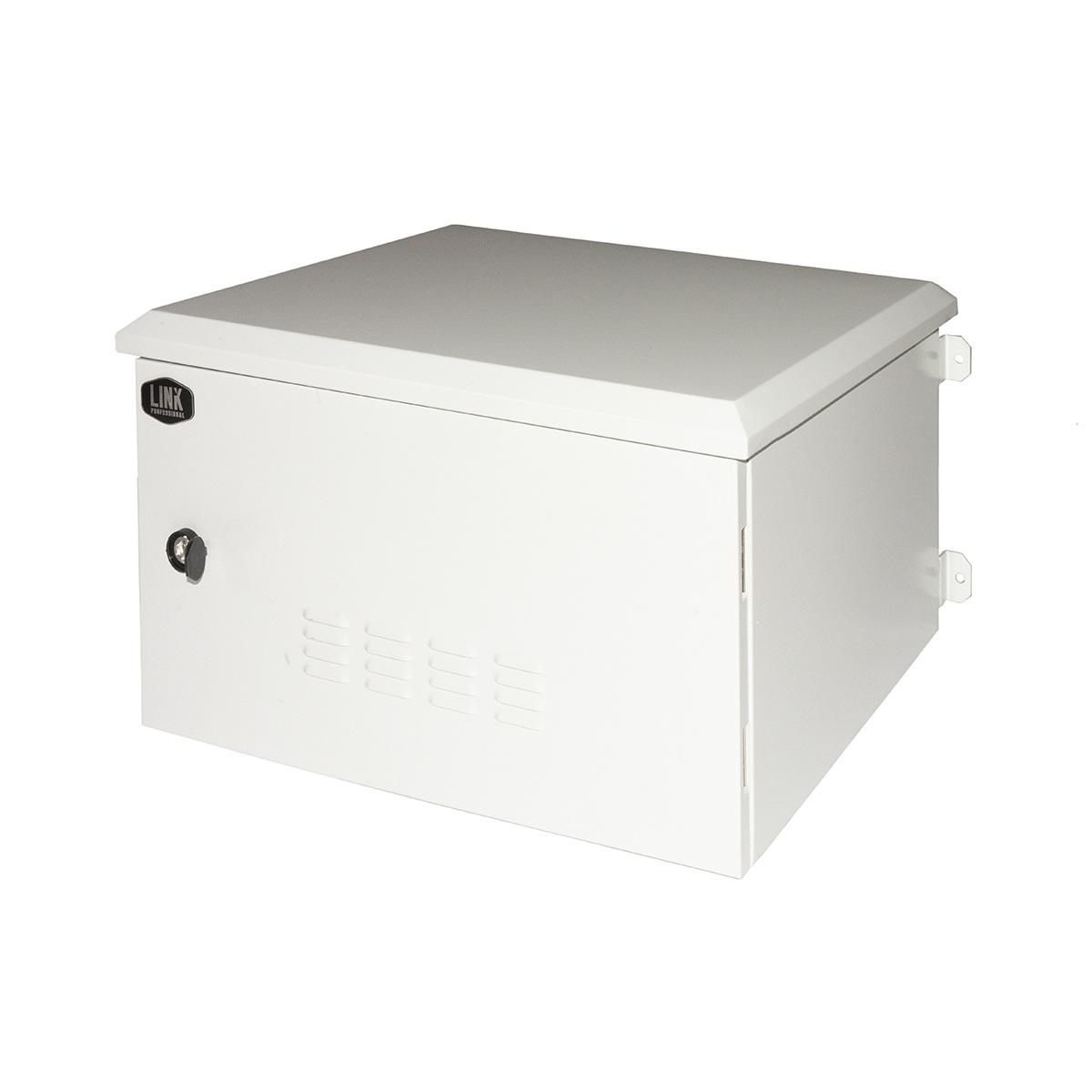 Armadio rack 19 pollici 9u per reti da esterno classe protezione ip55 misure mm (l)600x(p)450x(a)467 grigio chiaro con ventole filtrate