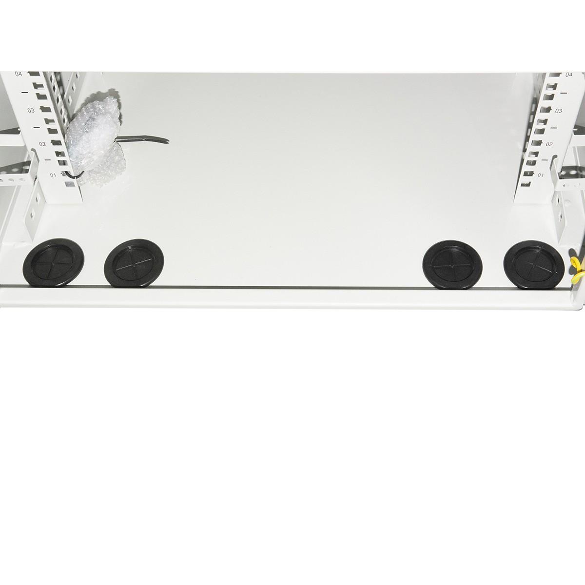 Armadio rack 19 pollici 9u per reti da esterno classe protezione ip55 misure mm (l)600x(p)600x(a)467 grigio chiaro con ventole filtrate