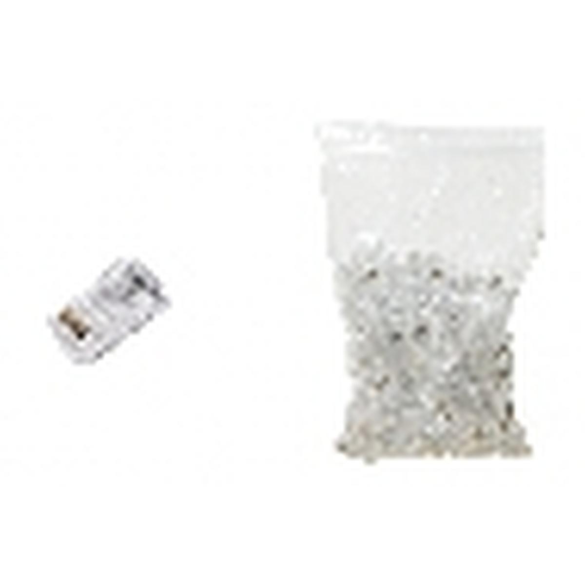 Confezione 100 connettori 8 poli cat 6 schermato rj45 contatti dorati 50 micron per cavo flessibile dati e poe