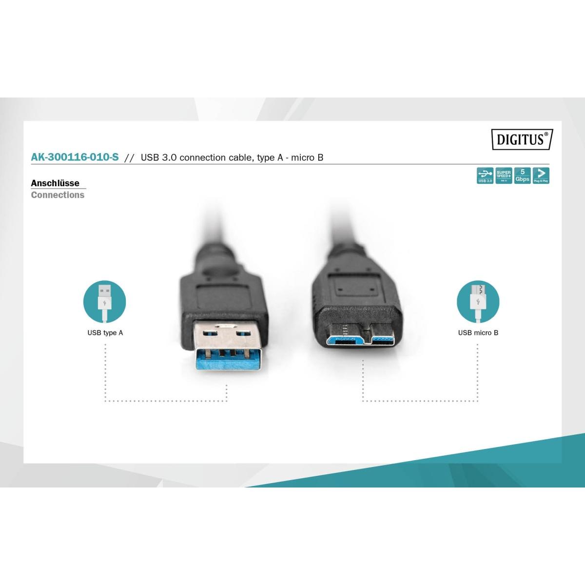 Cavo usb 3.0 - micro usb b 3.0 mt 1