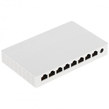 Switch 8 porte in plastica 10/100/1000 mbps, hikvision, ds-3e0508d-e