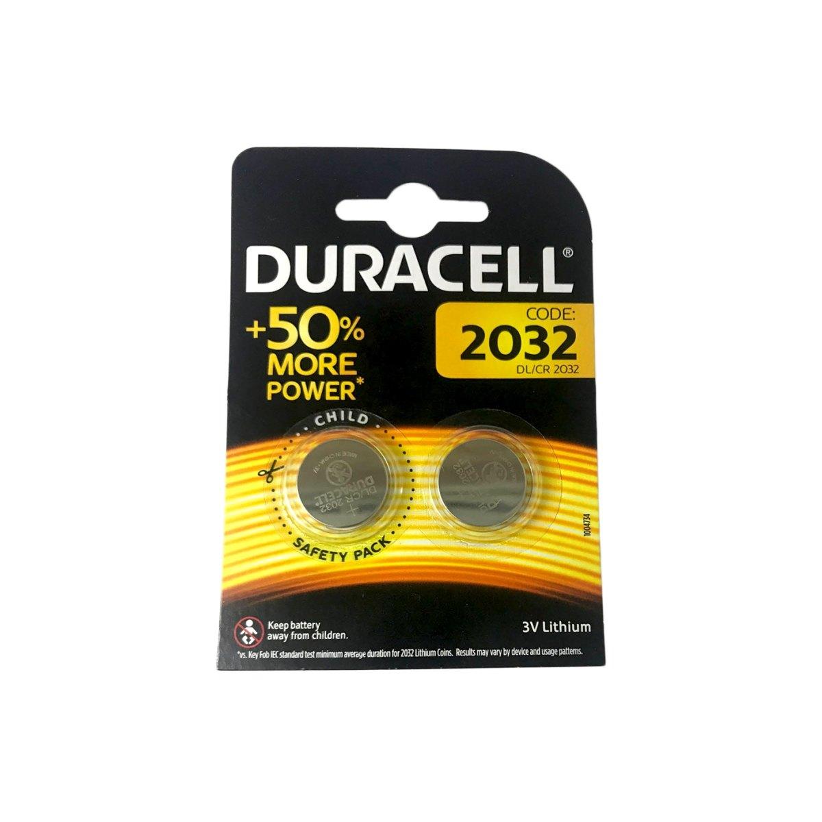 Batterie cr2032 3 volt blister 2 pezzi, duracell