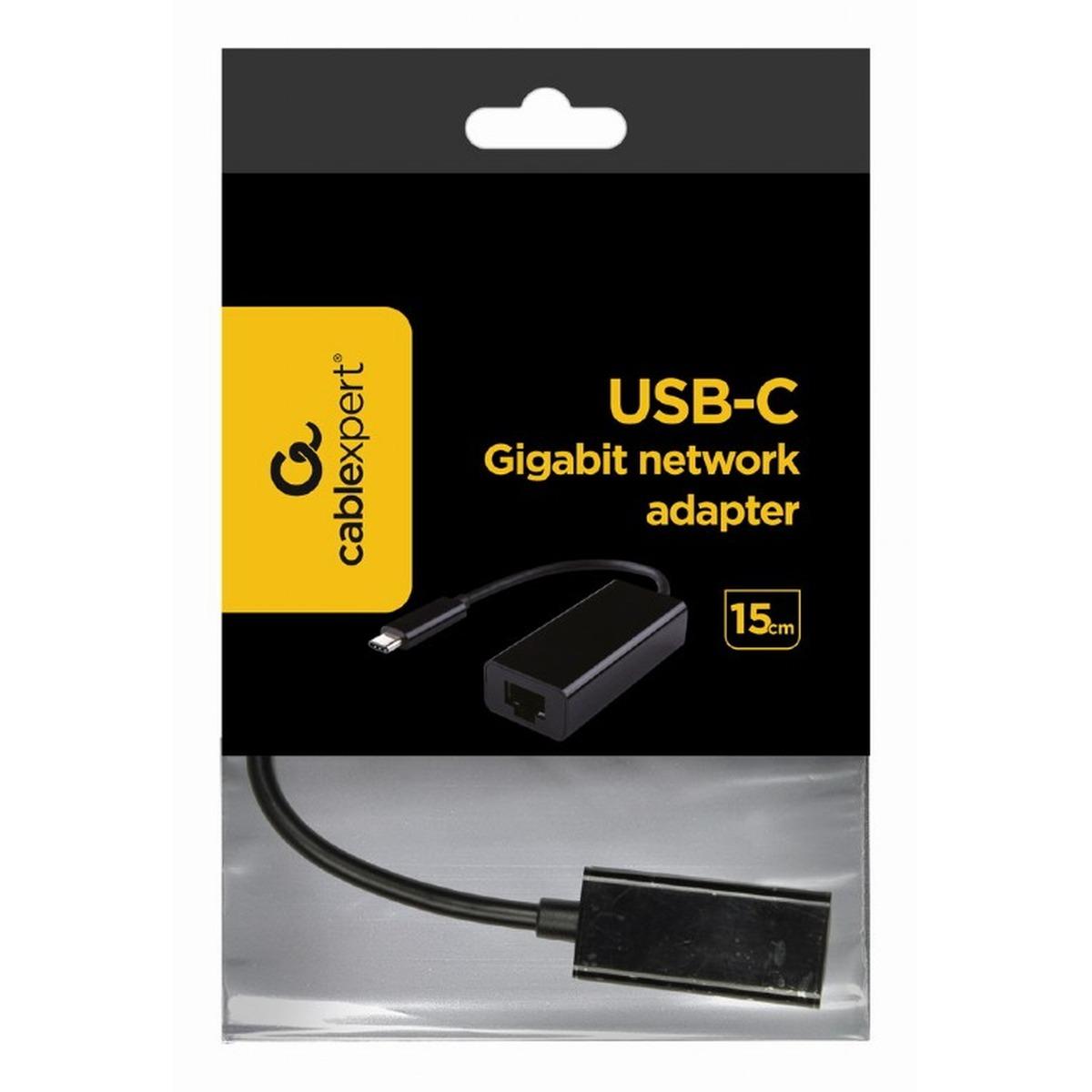 Adattatore da usb-c a lan rj45, gigabit, nero