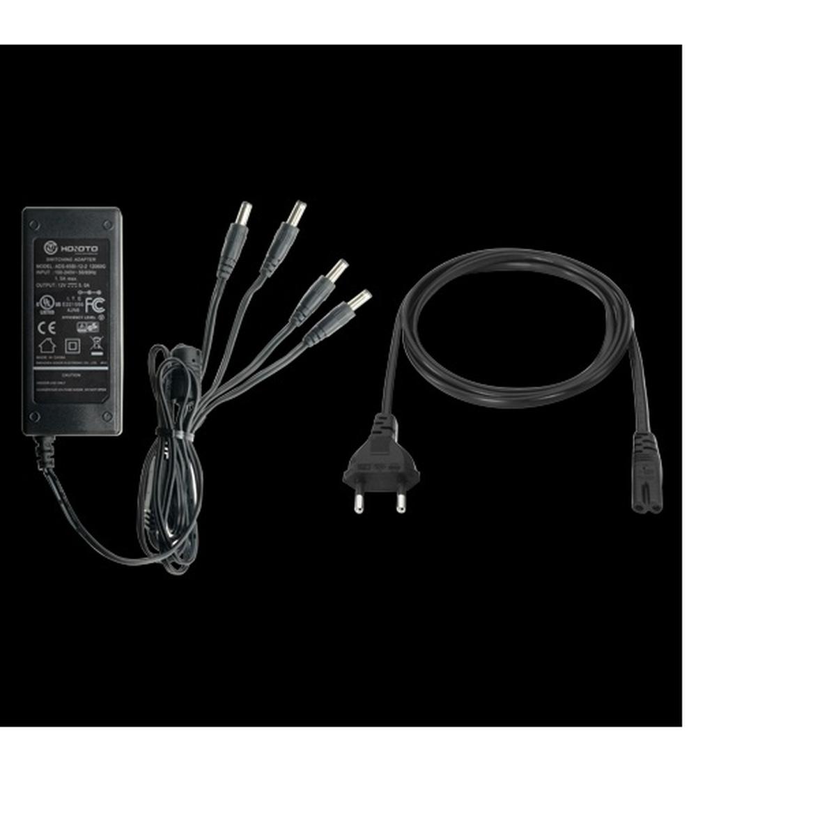 Alimentatore uscita dc 12 v  5a - 1 uscita - jack standard - stabilizzato - 4 uscite