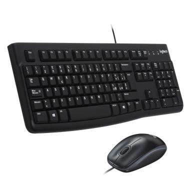 Tastiera + mouse logitech con filo mk120 usb