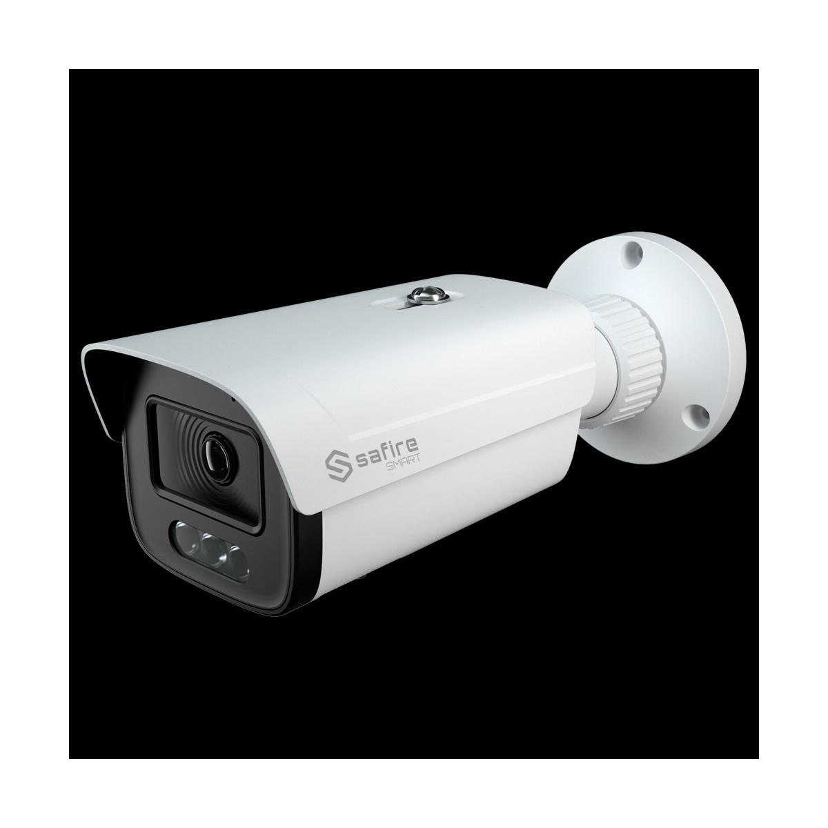 SAFIRE SMART TELECAMERA BULLET IP GAMMA E1 NIGHT COLOR, 4MPX, IP67, POE, IR 30 MT, <br />IA: CLASSIFICAZIONE DI PERSONE E VEICOLI
