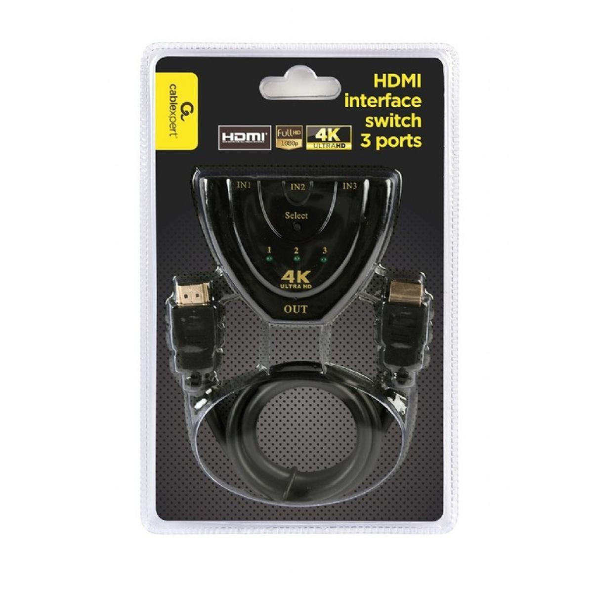 Cablexpert switch hdmi,3 porte, cavo incluso