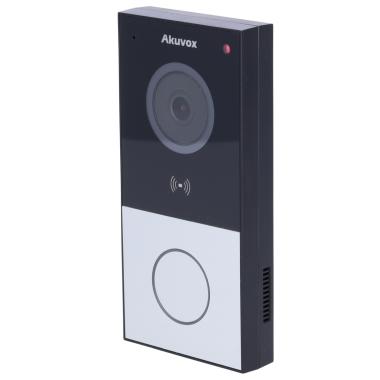 Videocitofono ip da superficie akuvox, telecamera 2 mp | audio bidirezionale crystal clear, apertura con scheda mf, nfc e ble, 1 relÈ, poe, wifi, sip standard, manutenzione cloud,