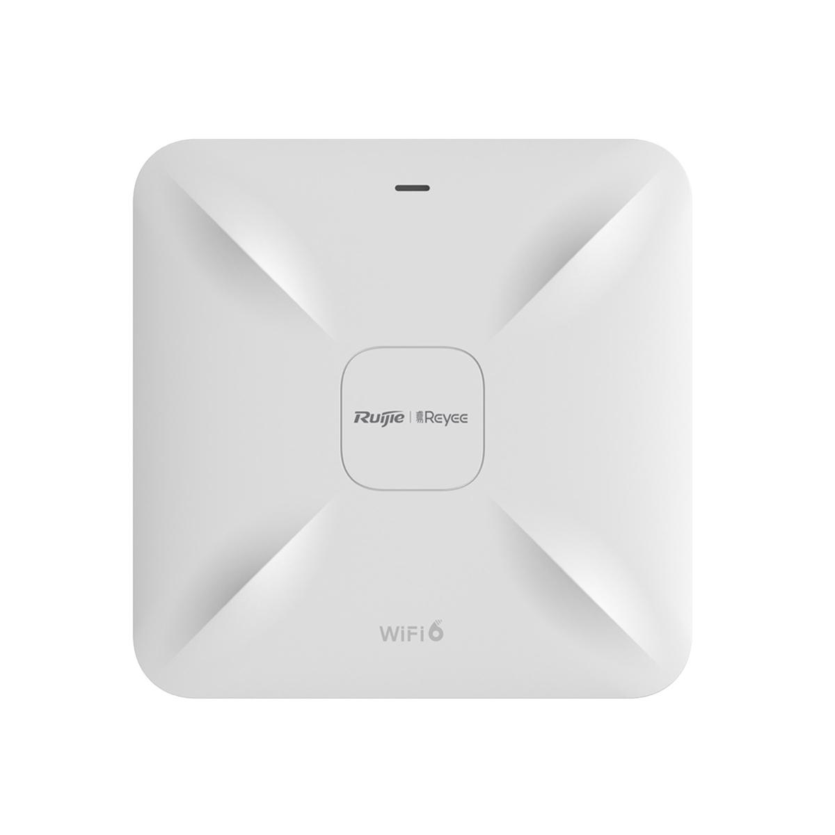 Reyee ap omnidirezionale wi-fi 6 ad alta densitÀ, frequenza 2.4 e 5 ghz, supporta 802.11a/b/g/n/ac/ax, velocitÀ di trasmissione fino a 3200 mbps, antenne mimo 4x4:4 2.4ghz, 4x4:4 i