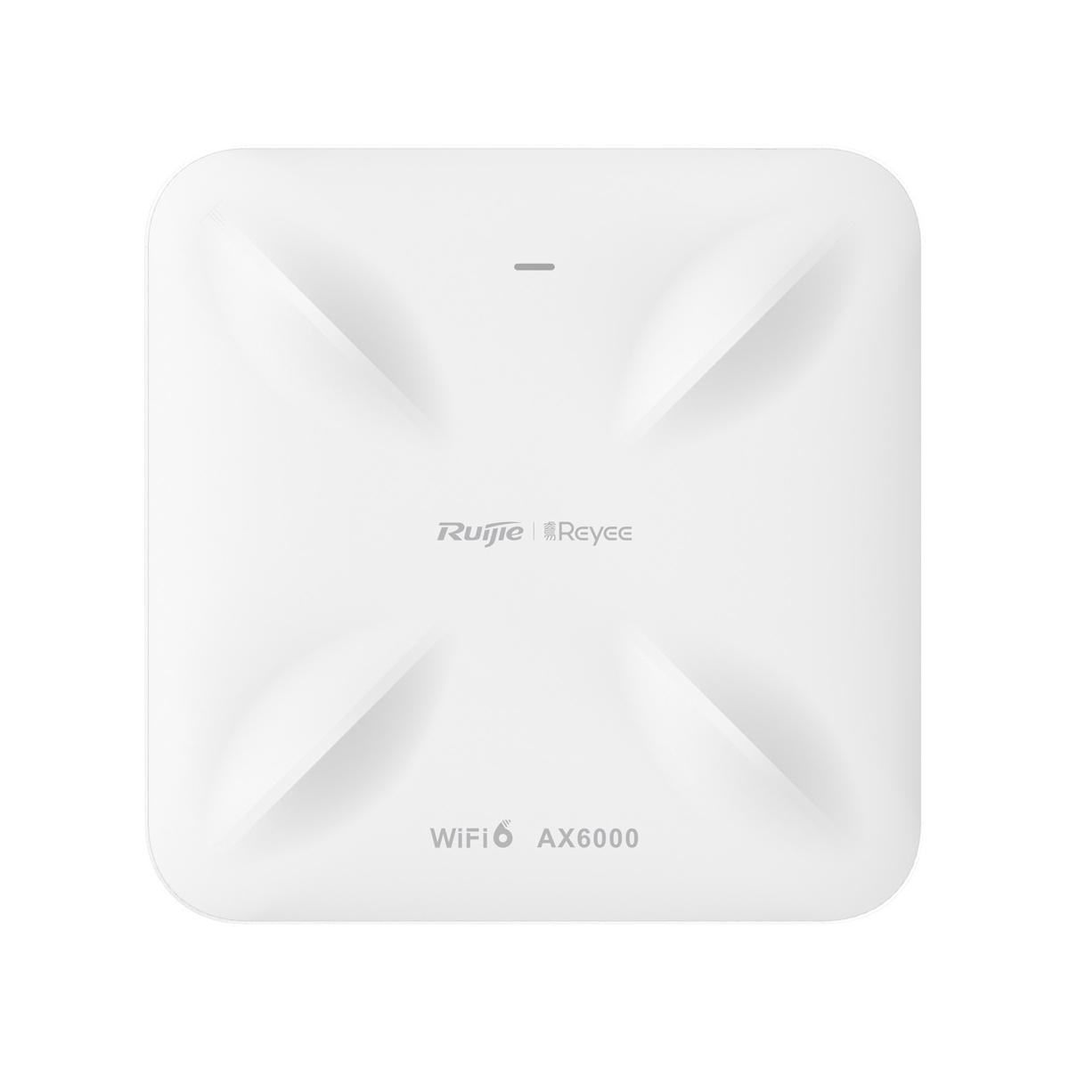 Reyee ap omnidirezionale wi-fi 6 ad alta densitÀ, frequenza 2.4 e 5 ghz, supporta 802.11a/b/g/n/ac/ax, velocitÀ di trasmissione fino a 6000 mbps, antenne mu-mimo 4x4 in 2.4ghz, 4x4