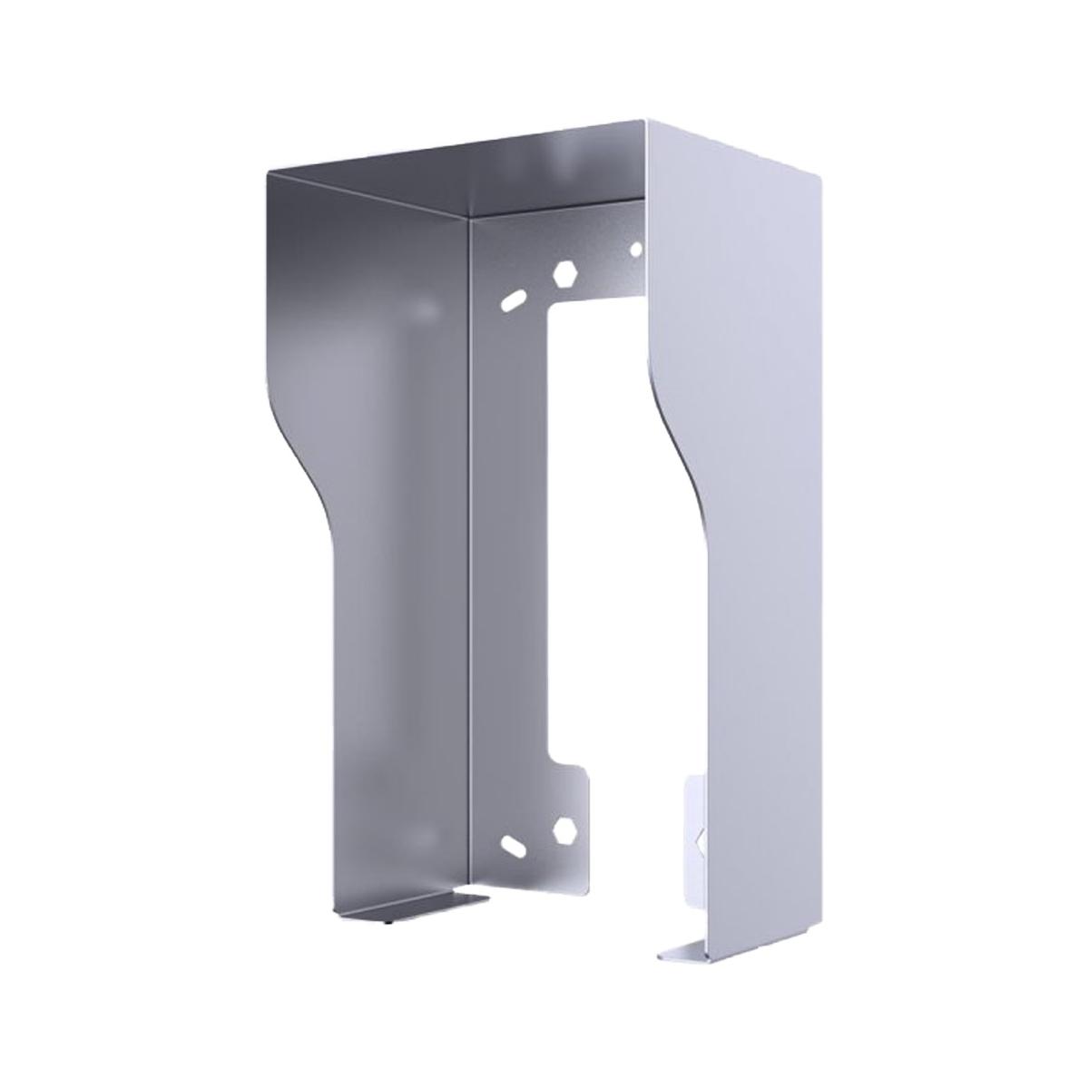 Copertura per videocitofono, specifica per akuvox ak-r20a, misure: 154 (i) x 87 (la) x 50 (lu) mm, fabbricata in acciaio galvanizzato, tettuccio antipioggia, montaggio a parete