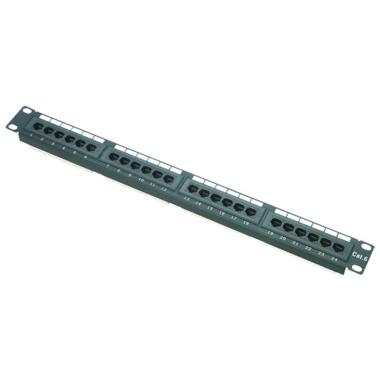PANNELLO PATCH 19" NON SCHERMATO UTP 24 PORTE 8 POLI RJ45 PER RETI CATEGORIA 6 NERO, PP-24