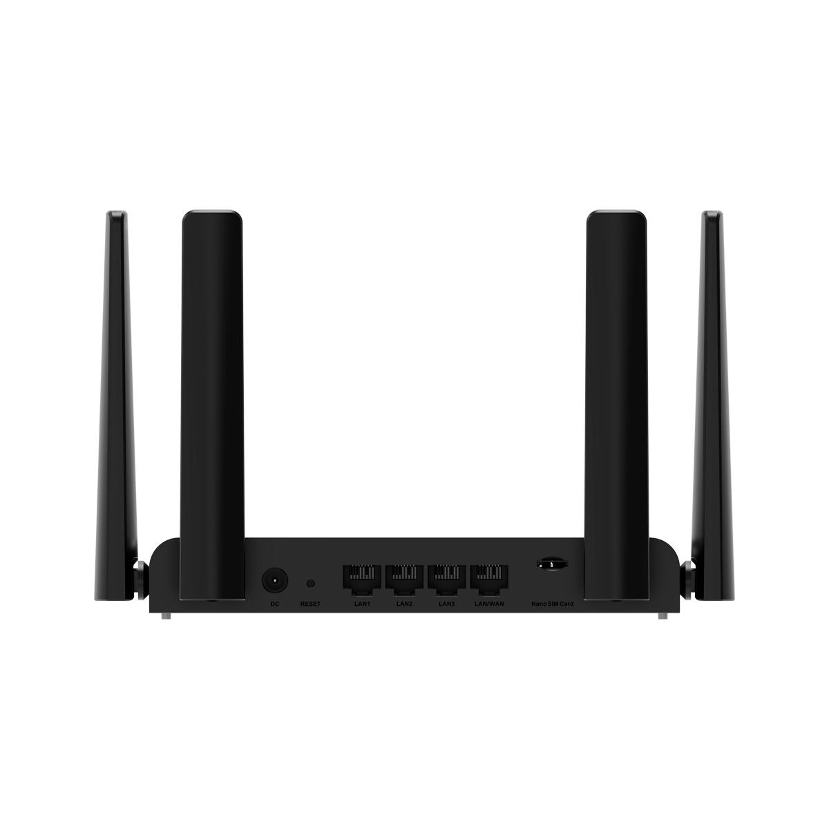 Router reyee 4g (lte) cat 4 fino a 150mbps, 4 porte ethernet rj45, slot per scheda micro-sim, wi-fi 802.11b/g/n 2.4ghz, plug and play