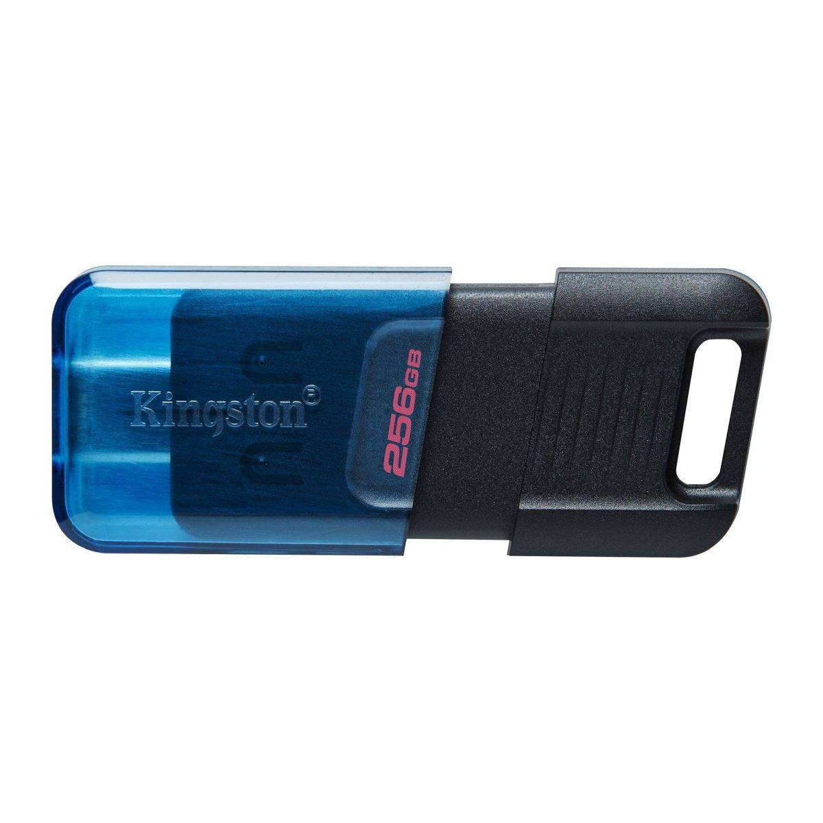 Pen drive kingston 256 gb datatraveler 80m, type-c usb 3.2, dt80/256gb, velocitÀ fino a 200 mb/s in lettura