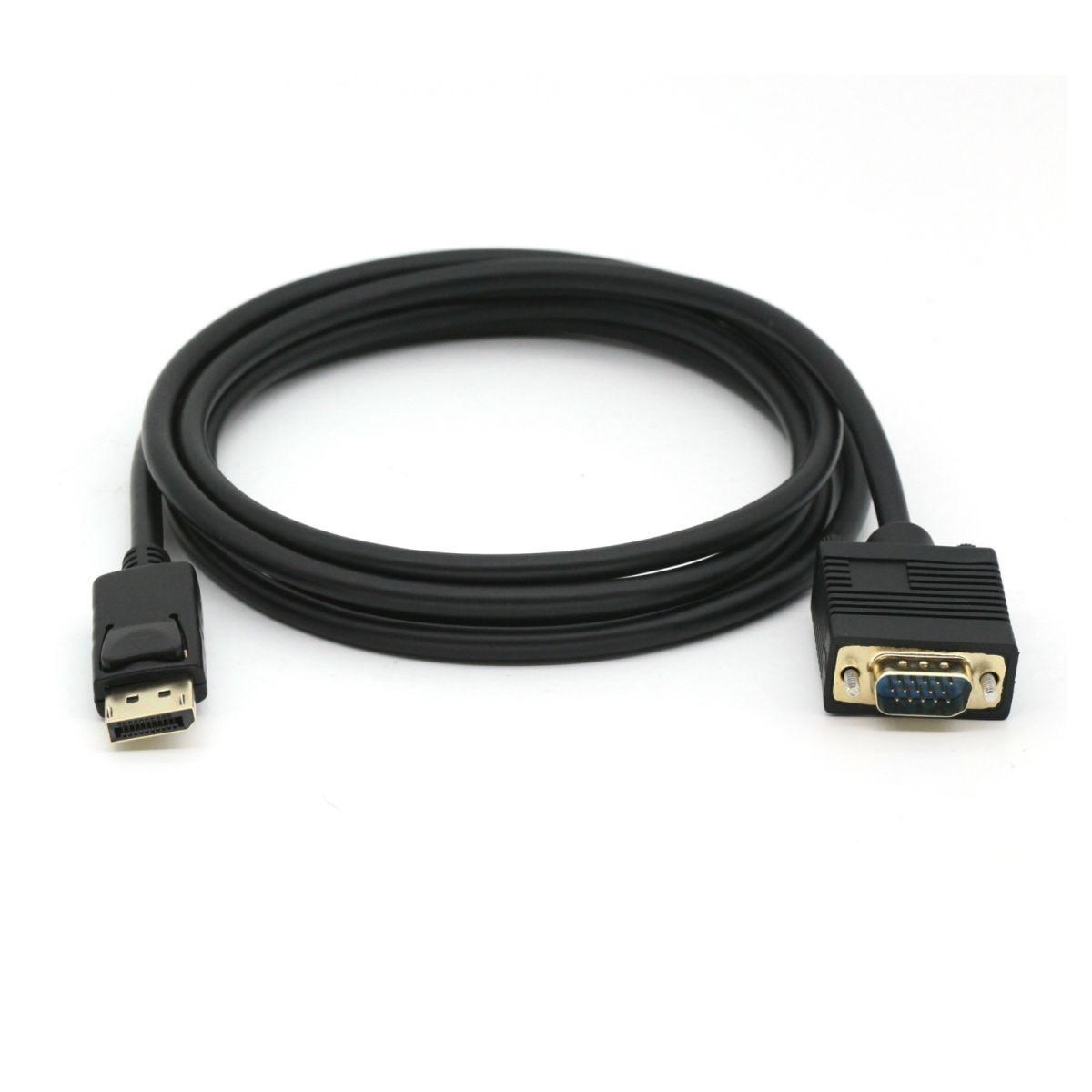 Cavo displayport 1.2 maschio - vga 15 poli maschio, 2 metri