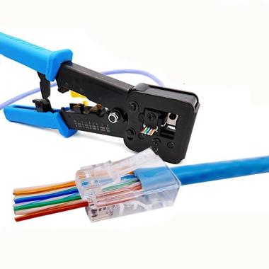 Pinza a crimpare multi modulare equip 129410 adatto per spina rj45/rj11 con fori