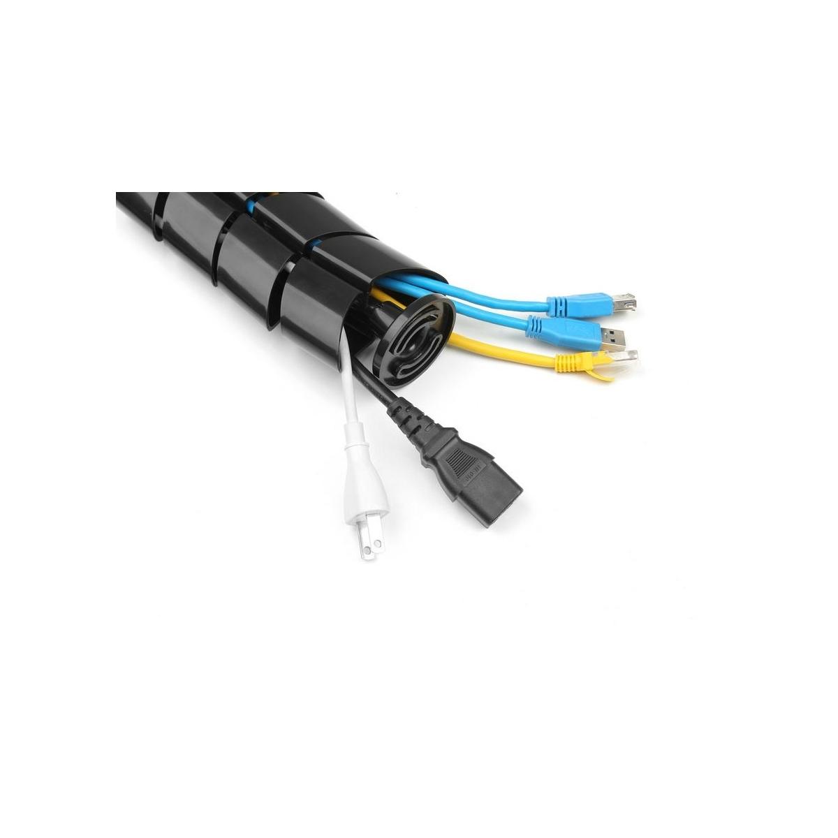 Cable management organizer equip 650861 a doppio canale nero