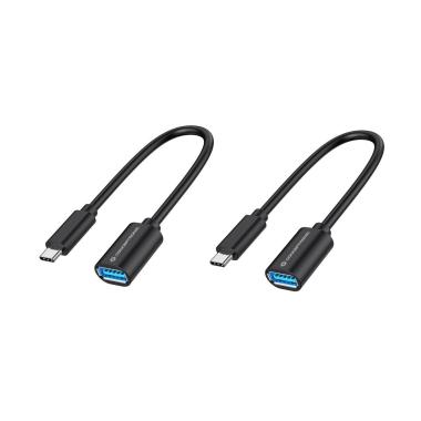 Adattatore otg da usb-c maschio a usb-a 3.0 femmina, kit 2 pcs