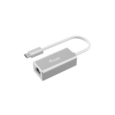 Adattatore usb equip 133454 bianco da type-c a rj45 gigabit - 15cm