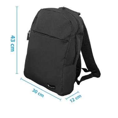 Techmade zaino professional style per pc (30x12x43 cm) nero