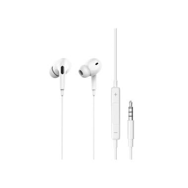 Auricolari con microfono e controllo volume, jack 3,5, bianco