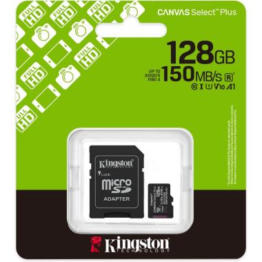 Micro sd kingston sdcs3/128gb - 128gb cla sse 10 uhs-i con adattatore 150mb/s