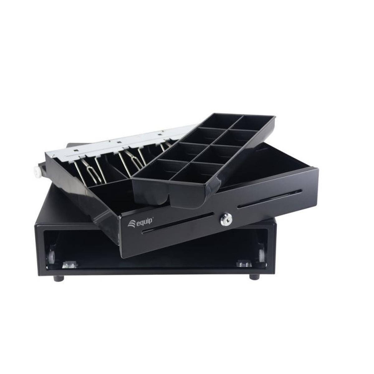 Cassetto per registratore di cassa per sistema point of sale (pos), 4 scomparti per banconote/8 scomparti per monete, scomparti per monete rimovibili, connettore rj11