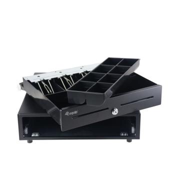 Cassetto per registratore di cassa per sistema point of sale (pos), 4 scomparti per banconote/8 scomparti per monete, scomparti per monete rimovibili, connettore rj11