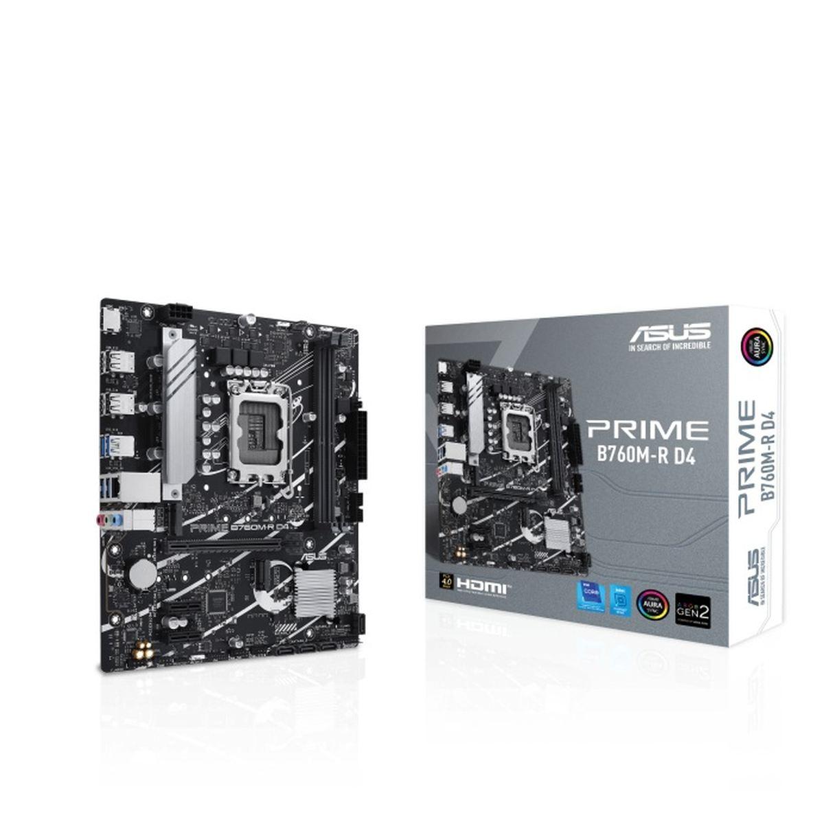 Scheda madre asus prime b760m-r d4, 2 x ram ddr4