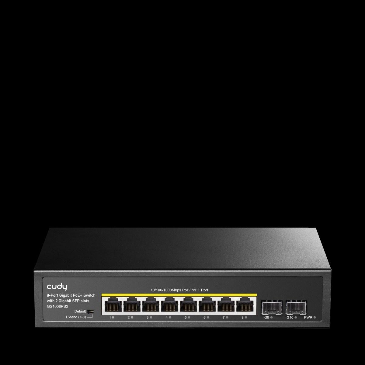 Switch poe da 8 gbe con 2 sfp uplink