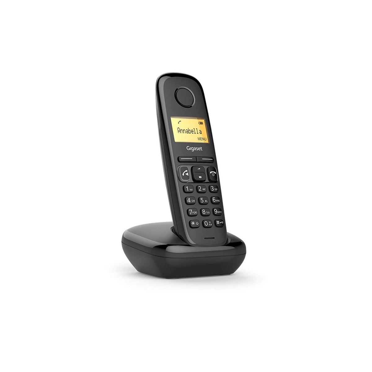 Cordless siemens gigaset a270 vivavoce , funzione sveglia, colore: nero