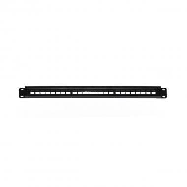 Pannello patch vuoto colore nero 24 port e, lkpv24
