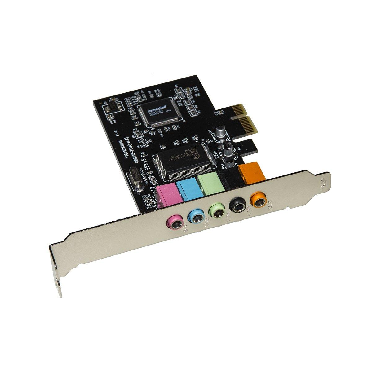 SCHEDA AUDIO 5.1 PCIe CON STAFFA NORMALE E LOW PROFILE