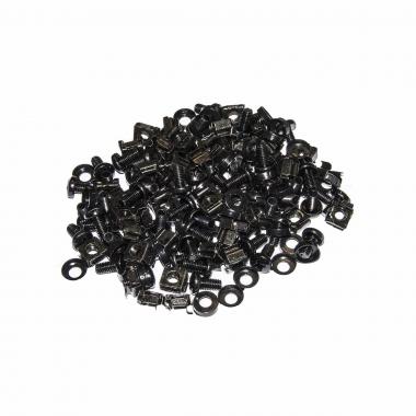 KIT 50 VITI, DADI E RONDELLE PER INSTALLAZIONI SU ARMADI RACK 19" COLORE NERO