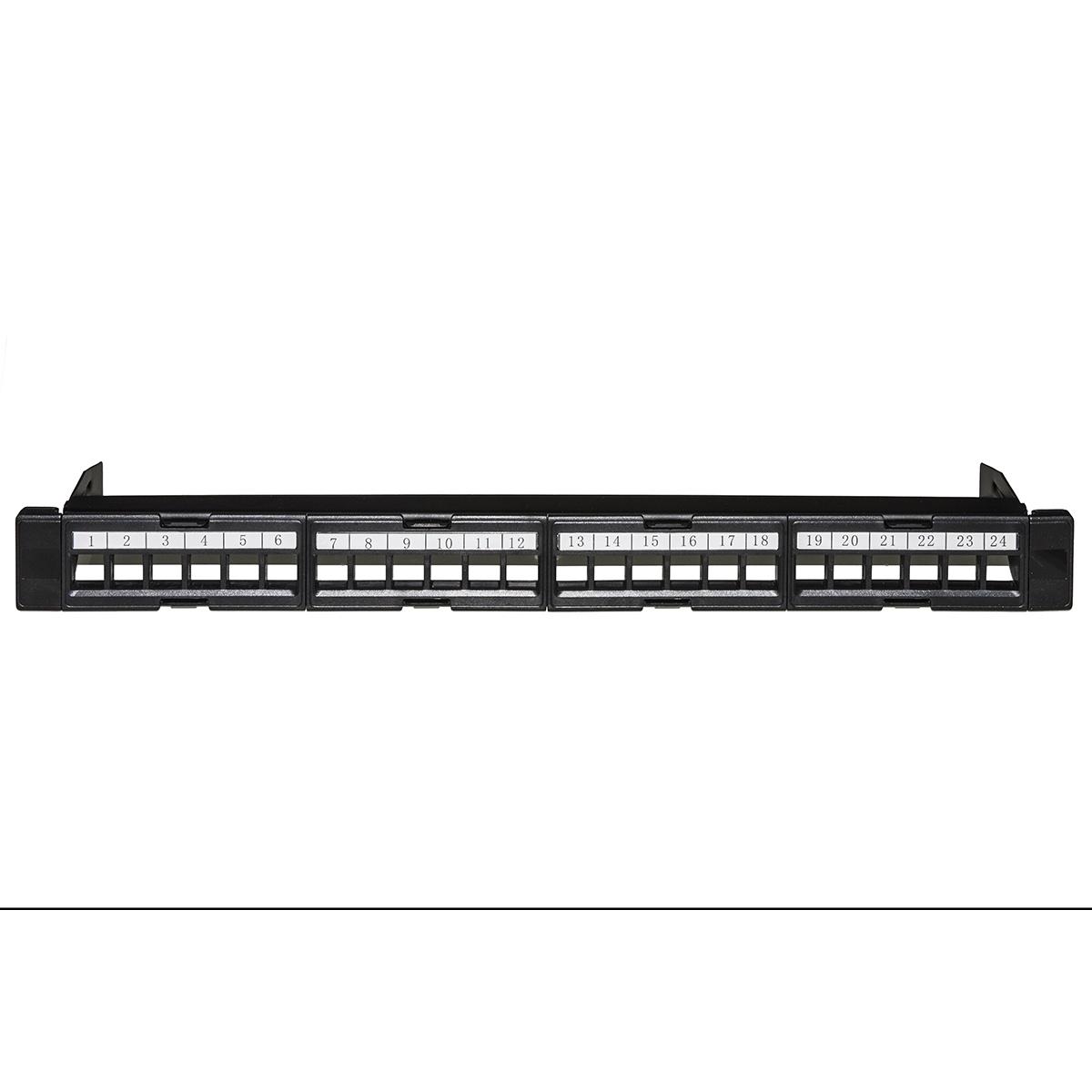 Pannello patch 24 porte senza moduli con frame removibili