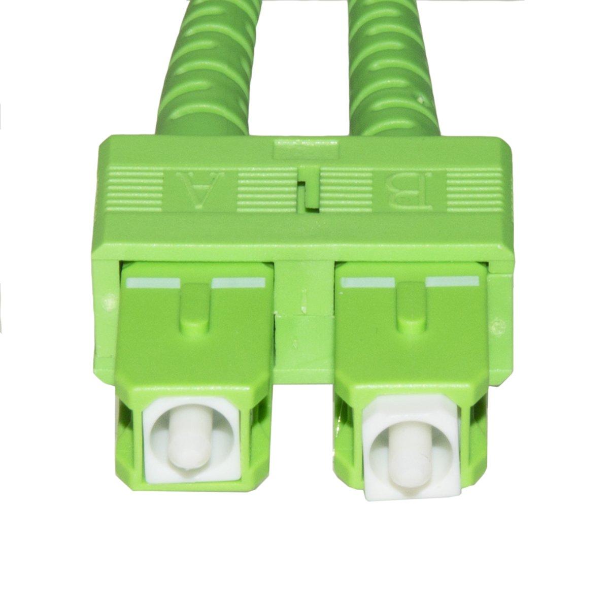 Cavo fibra ottica sc apc a sc upc singlemode duplex  mt.5