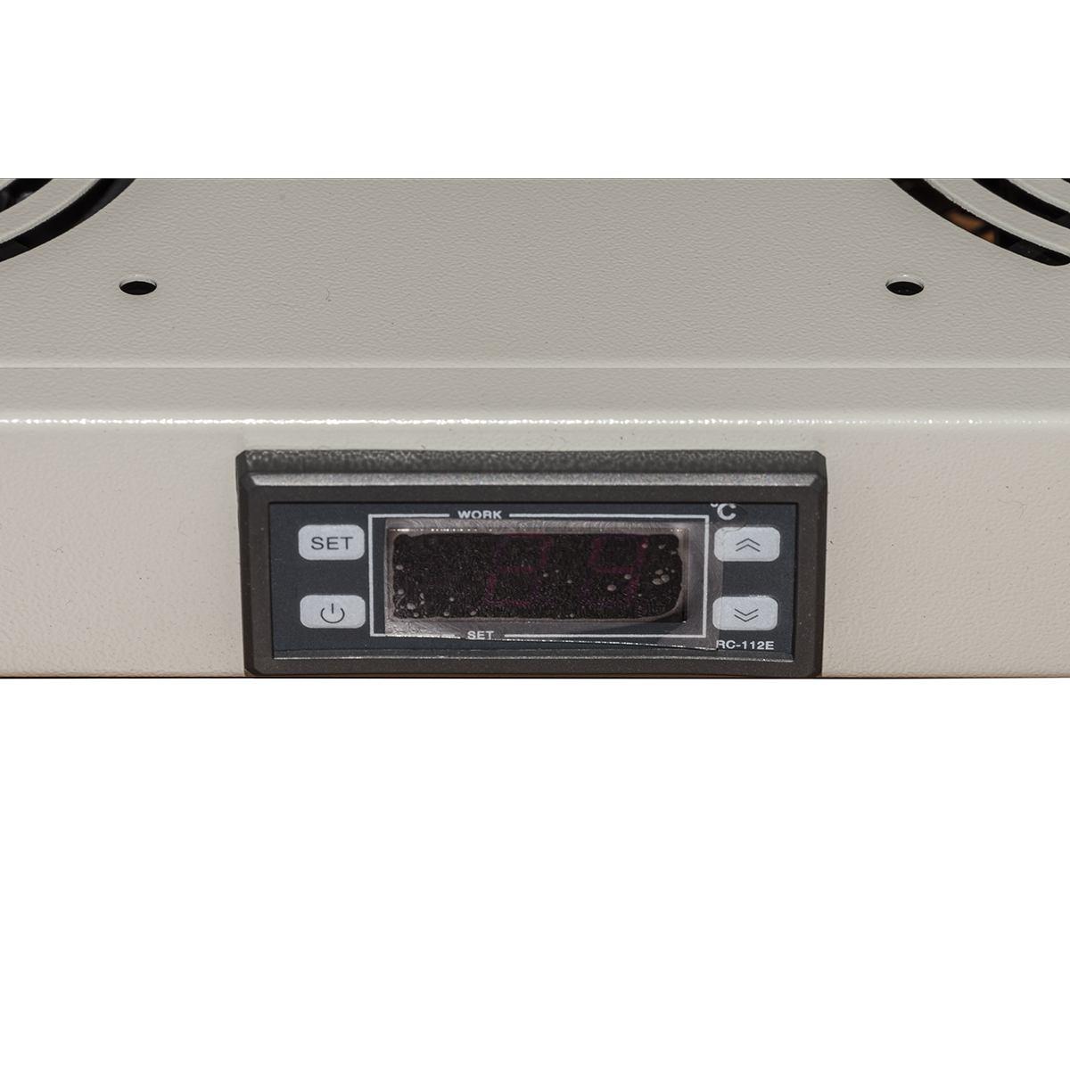 Modulo 2 ventole raffreddamento con display grigio