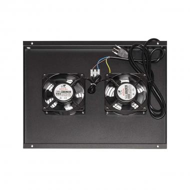 Modulo 2 ventole a soffitto colore nero per armadi 22/42u profondi 600 mm link