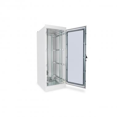 ARMADIO 42 UNIT? 19" PER RETI MISURE (A)2100 X (L)800 X (P)1000 MM. COLORE GRIGIO CHIARO DA ESTERNO IP55