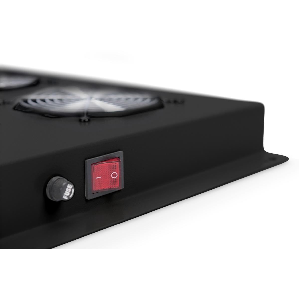 Kit 4 ventole con termostato colore nero per armadi linea professionale