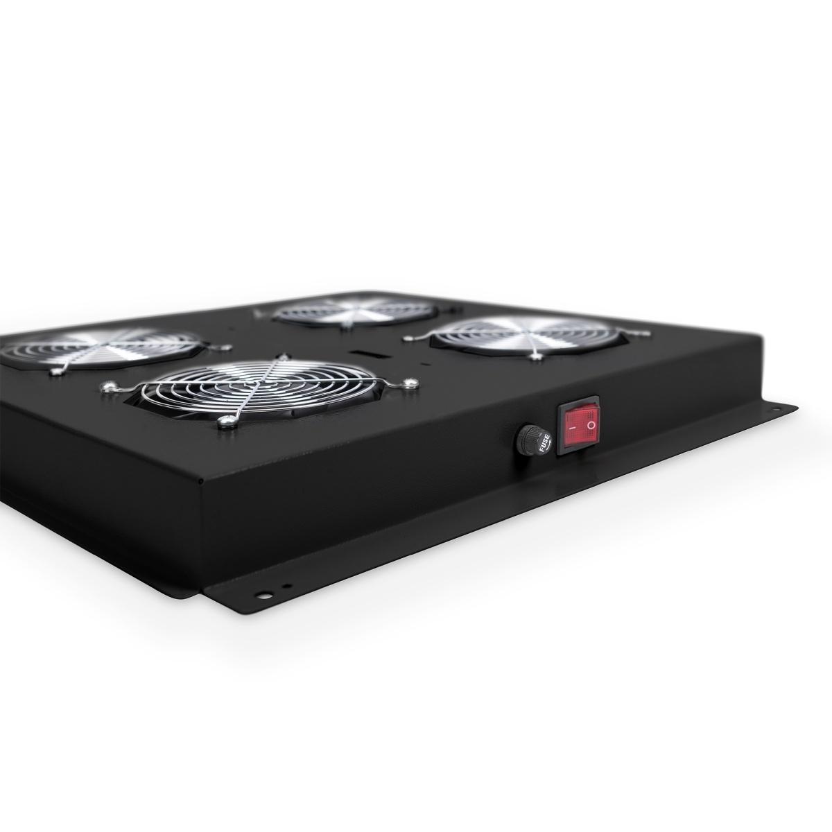 Kit 4 ventole con termostato colore nero per armadi linea professionale